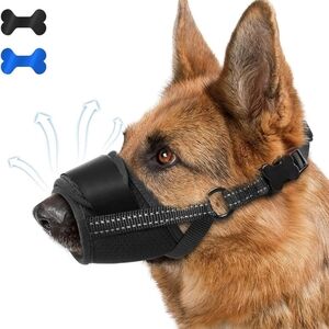 Dog muzzle blue and black LG 18 24cm XL 24 28cm